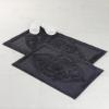 Superior Bath Rug Set, Small Area Rugs for Bathroom, Kitchen Decor, Machine Washable, Non-Slip Bathmat Rugs, Fluffy, Tufted Shag, Striped Accent Rug, Inaya Collection, Set of 2, Large, White/Grey(Charcoal – Myra)