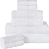 Superior Bath Towel Set, Rayon From Bamboo Cotton Blend, Ideal for Bathroom, Guest Bathroom, and Beach, Modern Style with Solid Dobby Border, Includes 2 Pieces; Bath Towels, Bath Towel, Salmon(White)