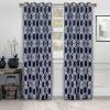 Superior Blackout Curtains, Room Darkening, Bedroom, Drapes, Kitchen, Living Room Window Accents, Sun Blocking, Thermal, 2 Pack, Ribbon Blackout Curtains, Set of 2, 52″ x 84″, Silver(Navy Blue)