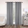 Superior Blackout Curtains, Room Darkening Window Accent for Bedroom, Sun Blocking, Thermal, Modern Bohemian Curtains, Leaves Collection, Set of 2 Panels, 8 Grommets, 52″ x 108″, Silver