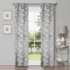 Superior Blackout Curtains, Room Darkening Window Accent for Bedroom, Sun Blocking, Thermal, Modern Bohemian Curtains, Leaves Collection, Set of 2 Panels, Rod Pocket – 26 in x 63 in, Grey