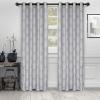 Superior Blackout Curtains, Room Darkening Window Accents, Sunblocking, Thermal, Modern Geometric Waves with Grommets, Curtain Set of 2 Panels 52″ x 108″, Silver(Bronze)