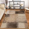 Superior Bristol Collection Area Rug, 8mm Pile Height with Jute Backing, Chic Geometric Damask Patchwork Design, Fashionable and Affordable Woven Rugs – 4′ x 6′ Rug, Beige & Brown(Beige-camel – Z)