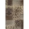 Superior Bristol Collection Area Rug, 8mm Pile Height with Jute Backing, Chic Geometric Damask Patchwork Design, Fashionable and Affordable Woven Rugs – 4′ x 6′ Rug, Ivory & Light Blue(Ivory-light Blue)