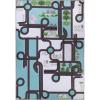 Superior Butterfly Burst Non-Slip Indoor Rug for Kids, Toddlers & Babies, Washable, Perfect for Playroom, Kids Room, Nursery, or Bedroom, Colorful Butterfly Swirls and Stars, 5′ x 7′ 6″, Apricot(Aqua)