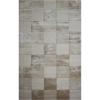 Superior Checkered Hand Woven Viscose Area Rug with Cotton Canvas Backing, Neutral Rug with Cool and Silky Soft Viscose Pile – Beige, 5’ x 8’ Rug(Checkered – Beige)