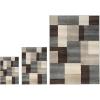 Superior Clifton 3 Piece Indoor Area Rug Set, Jute Backing, Modern Color Block Decor for Hallway, Entry, Office, Kitchen, Bedroom, Living Room Floors, Plush Rugs, 2′ x 3′, 3′ x 5′, 8′ x 10′, Grey
