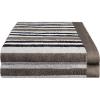 Superior Collection Luxurious Stripes Combed Cotton 2-Piece Bath Sheet Set, Charcoal(Charcoal)