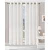 Superior Cormac Sheer Curtains, Window Accents for Family Room or Bedroom, Modern Eclectic Transitional Style, Decorative Geometric Trellis with Grommets, Curtain Set of 2 Panels, 52″ W X 63″ L, Ivory(Champagne)