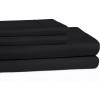 Superior Cotton 300-Thread Count Solid Deep Pocket Sheet Set, King, Light Grey, 4-Piece Set(Black)