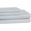 Superior Cotton 300-Thread Count Solid Deep Pocket Sheet Set, King, Light Grey, 4-Piece Set(Light Blue)