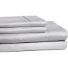 Superior Cotton 300-Thread Count Solid Deep Pocket Sheet Set, King, Light Grey, 4-Piece Set(Light Grey)