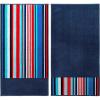 Superior Cotton Beach Towels, Towel Set for Kids, Pool, Swimming, Adults, Oversized, Absorbent, Fast Drying, Bathroom Basics, Nautical, Yacht Club Collection, 34″ x 64″, Navy Blue/White, 2 Piece(Nautical – Navy Blue/Red)