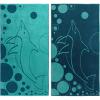Superior Cotton Beach Towels, Towel Set for Kids, Pool, Swimming, Adults, Oversized, Absorbent, Fast Drying, Bathroom Basics, Nautical, Yacht Club Collection, 34″ x 64″, Navy Blue/White, 2 Piece(Dolphin – Teal)