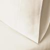 Superior Cotton Blend 600 Thread Count Pillowcases, Cotton Rich Pillow Case 2 Pack, Solid Pillow Covers, Everyday Comfort Basics, Bedding Essentials, Bed Accents, Set of 2, Standard Size, White(Ivory)