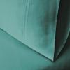 Superior Cotton Blend 600 Thread Count Pillowcases, Cotton Rich Pillow Case 2 Pack, Solid Pillow Covers, Everyday Comfort Basics, Bedding Essentials, Bed Accents, Set of 2, Standard Size, White(Teal)