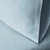 Superior Cotton Blend 600 Thread Count Pillowcases, Cotton Rich Pillow Case 2 Pack, Solid Pillow Covers, Everyday Comfort Basics, Bedding Essentials, Bed Accents, Set of 2, Standard Size, White(Light Blue)