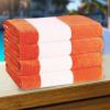 Superior Cotton Cabana Striped Beach Towels, Colorful Towels for Adult, Kid, Pool, Swimming, Sand, Travel, Large Oversized, Absorbent, Fast Drying, Bath Basics, Cabana Collection, 1 Piece, Orange(Orange)