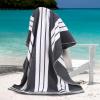 Superior Cotton Cabana Striped Beach Towels, Colorful Towels for Adult, Kid, Pool, Swimming, Sand, Travel, Large Oversized, Absorbent, Fast Drying, Bath Basics, Cabana Collection, 1 Piece, Orange(Charcoal)