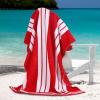 Superior Cotton Cabana Striped Beach Towels, Colorful Towels for Adult, Kid, Pool, Swimming, Sand, Travel, Large Oversized, Absorbent, Fast Drying, Bath Basics, Cabana Collection, 1 Piece, Orange(Red)