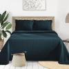Superior Cotton Fleur De Lis Bedspread Set, Warm Blankets, All-Season Bedding, Bedroom Decor, Decorative Boho Medallion Coverlet, Includes 1 Bedspread, 2 Pillow Shams, Full, Peach(Deep Sea)