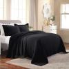 Superior Cotton Fleur De Lis Bedspread Set, Warm Blankets, All-Season Bedding, Bedroom Decor, Decorative Boho Medallion Coverlet, Includes 1 Bedspread, 2 Pillow Shams, Full, Peach(Black)