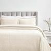 Superior Cotton Fleur De Lis Bedspread Set, Warm Blankets, All-Season Bedding, Bedroom Decor, Decorative Boho Medallion Coverlet, Includes 1 Bedspread, 2 Pillow Shams, Full, Peach(Ivory 01)