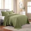 Superior Cotton Fleur De Lis Bedspread Set, Warm Blankets, All-Season Bedding, Bedroom Decor, Decorative Boho Medallion Coverlet, Includes 1 Bedspread, 2 Pillow Shams, Full, Peach(Sage 01)