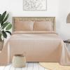 Superior Cotton Fleur De Lis Bedspread Set, Warm Blankets, All-Season Bedding, Bedroom Decor, Decorative Boho Medallion Coverlet, Includes 1 Bedspread, 2 Pillow Shams, Full, Peach(Peach)