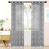 Superior Dalitso Rope Sheer Curtains, Window Accents, Braided Rope, Stripe, Textured, Traditional, Modern, Transitional Design with Stainless Grommets, Curtain Set of 2 Panels, 52″ x 84″, Lime(Graphite)