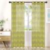 Superior Dalitso Rope Sheer Curtains, Window Accents, Braided Rope, Stripe, Textured, Traditional, Modern, Transitional Design with Stainless Grommets, Curtain Set of 2 Panels, 52″ x 84″, Lime(Lime)