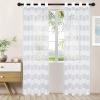Superior Dalitso Rope Sheer Curtains, Window Accents, Braided Rope, Stripe, Textured, Traditional, Modern, Transitional Design with Stainless Grommets, Curtain Set of 2 Panels, 52″ x 84″, Lime(White)