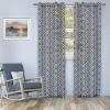 Superior Dalitso Rope Sheer Curtains, Window Accents, Braided Rope, Stripe, Textured, Traditional, Modern, Transitional Design with Stainless Grommets, Set of 2 Panels, 52″ W X 108″ L, Graphite(Navy Blue)