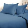 Superior Egyptian Cotton 1500 TC Duvet Cover Set – Luxurious Comforter Covers, Soft Bedding Essentials, Secure Button Closure, Includes 1 Duvet Cover & 2 Shams, King/California King, Black(Medium Blue – Z)