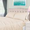 Superior Egyptian Cotton 4 Piece Sheet Set, 650 Thread Count, Eco-Friendly, Sustainable Sheets, Ultra-Soft Basics, Solid, Deep Pocket Fitted Sheet, Flat Sheet, Pillowcases, King, White(Ivory)