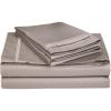 Superior Egyptian Cotton 4 Piece Sheet Set, 650 Thread Count, Eco-Friendly, Sustainable Sheets, Ultra-Soft Basics, Solid, Deep Pocket Fitted Sheet, Flat Sheet, Pillowcases, King, White(Grey)