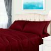 Superior Egyptian Cotton 4 Piece Sheet Set, 650 Thread Count, Eco-Friendly, Sustainable Sheets, Ultra-Soft Basics, Solid, Deep Pocket Fitted Sheet, Flat Sheet, Pillowcases, King, White(Burgundy)