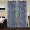 Superior Embellished Poppy Sheer Curtains, Window Accents, Perfect For Natural Light, Modern, Transtitional, Bohemian, Floral Design with Grommets, Curtain Set of 2 Panels, 52″ X 108″, Leaf Green(Blue)