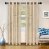Superior Embroidered Moroccan Semi-Sheer Curtains, Window Accents, Modern, Transitional, Bohemian, Eclectic Style, Geometric, Trellis with Grommets, Curtain Set of 2 Panels, 52″ X 63″, Aquarius(Beige)