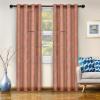 Superior Embroidered Moroccan Semi-Sheer Curtains, Window Accents, Modern, Transitional, Bohemian, Eclectic Style, Geometric, Trellis with Grommets, Curtain Set of 2 Panels, 52″ X 63″, Aquarius(Rust)
