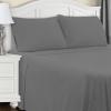 Superior Extra Soft All Season 100% Brushed Cotton Flannel Solid Bedding Sheet Set with Deep Pockets Fitted Sheet – Navy Blue, King Size(Grey)