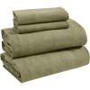 Superior Extra Soft All Season 100% Brushed Cotton Flannel Solid Bedding Sheet Set with Deep Pockets Fitted Sheet – Navy Blue, King Size(Sage)