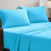 Superior Flannel Cotton Pillowcase Bedding Set, Set Includes: 2 Pillow Covers, Solid Contemporary Bedroom Accent, Modern Traditional Soft, Breathable and Plush, Standard, Navy Blue(Blue)