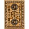 Superior Folk Diamond Rustic Eclectic Bohemian Power-Loomed Indoor Area Rug, 3′ x 5′, Red(Brown)