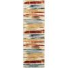 Superior Folk Diamond Rustic Eclectic Bohemian Power-Loomed Indoor Area Rug, 3′ x 5′, Red(Ivory Multi)