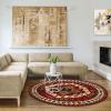Superior Folk Diamond Rustic Eclectic Bohemian Power-Loomed Indoor Area Rug, 3′ x 5′, Red(Red Multi – Z)