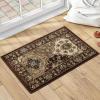 Superior Goleta Classic Formal Ornamental Indoor Area Rug for Living Room, Bedroom, Office, Kitchen, Dining, Washable Rugs, Jute Backing, Elegant Palmyra Collection, 2′ 7″ x 8′, Auburn(Multi-colored)