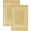 Superior Heavyweight Cotton Bath Mats, Bath Rugs For Bathroom Accessories, Washable Rug For Shower, Bath, Toilet, Modern Decor, No Backing, Luxury Hotel And Spa Quality, Set of 2, 22″ x 35″, Taupe(Canary)
