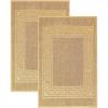 Superior Heavyweight Cotton Bath Mats, Bath Rugs For Bathroom Accessories, Washable Rug For Shower, Bath, Toilet, Modern Decor, No Backing, Luxury Hotel And Spa Quality, Set of 2, 22″ x 35″, Taupe(Gold)