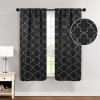 Superior Imperial Trellis Quality Soft, Insulated, Thermal, Woven Blackout Grommet Printed Curtain Panel Pair (Set Of 2) 52″ x 108″ – Navy Blue(Black)